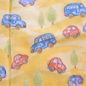 Cars Fabric Benartex Kimiko's Village 2 Yards x 43"  Yellow Cotton Childrens